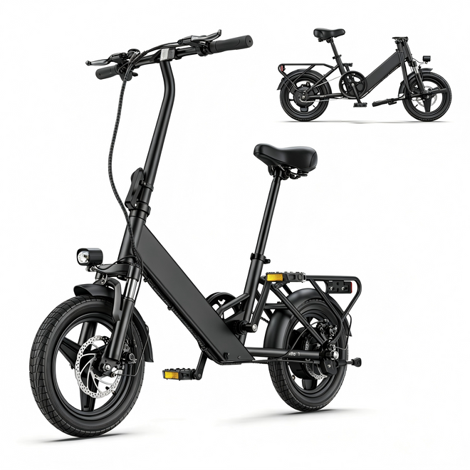 Hillmiles Mile 1 Ultrakompaktes Klapp-E-Bike | 250W Motor | 36V 10.4Ah | 60km Reichweite